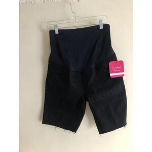 Isabel Maternity Jean Cut Off Shorts Cross over Panel Womens Size 8 NWT